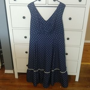 EUC eShakti navy blue dress